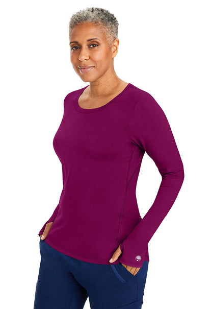 Healing Hands Knits Scrubs Mackenzie Long Sleeve Knit Tee Underscrubs 5051