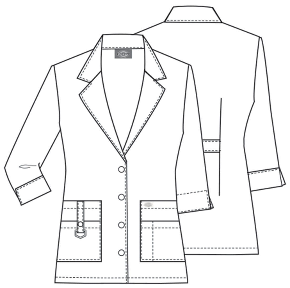 Dickies 30" Consultation 3/4 Sleeve Lab Coat 82402