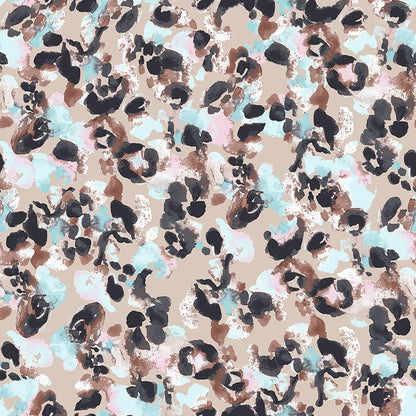 Abstract Cheetah Healing Hands Amanda Print Scrub V Neck Top 2266 ABCA