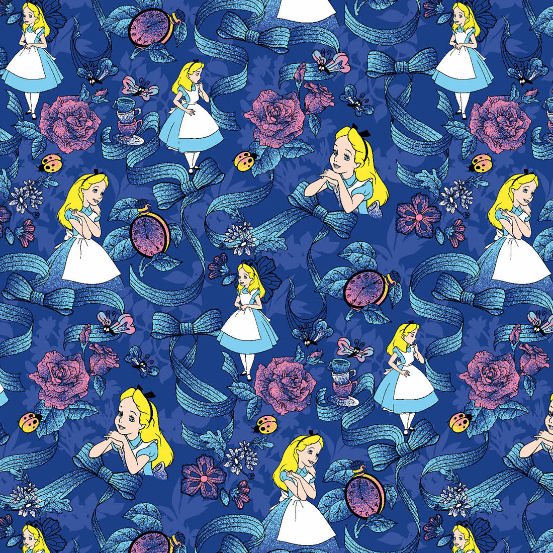 Alice in Wonderland Tooniforms Licensed Disney V Neck Scrub Top TF797 ALWT