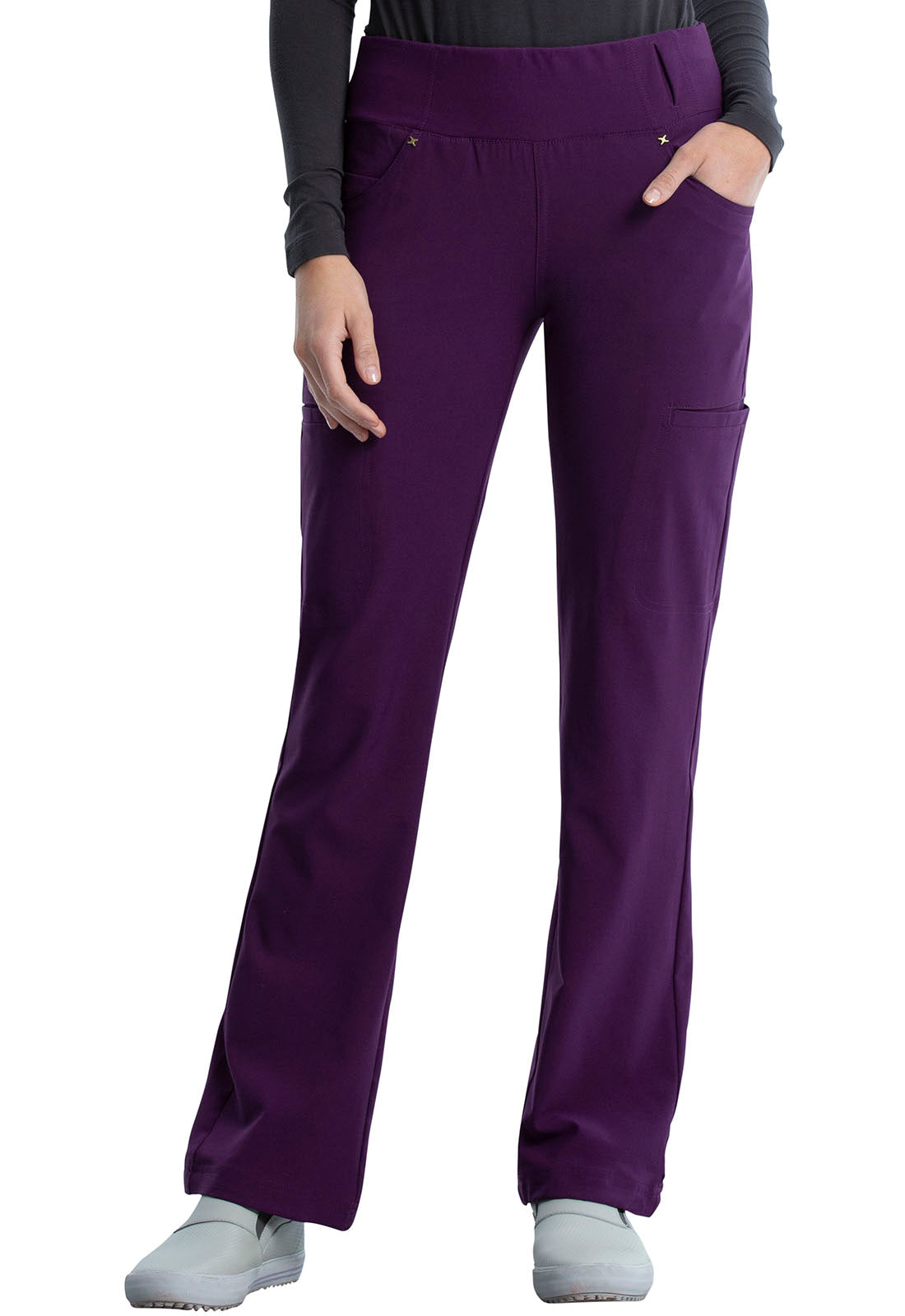 Cherokee iFlex Scrubs Pull On Pant CK002 Eggplant, Galaxy, Red