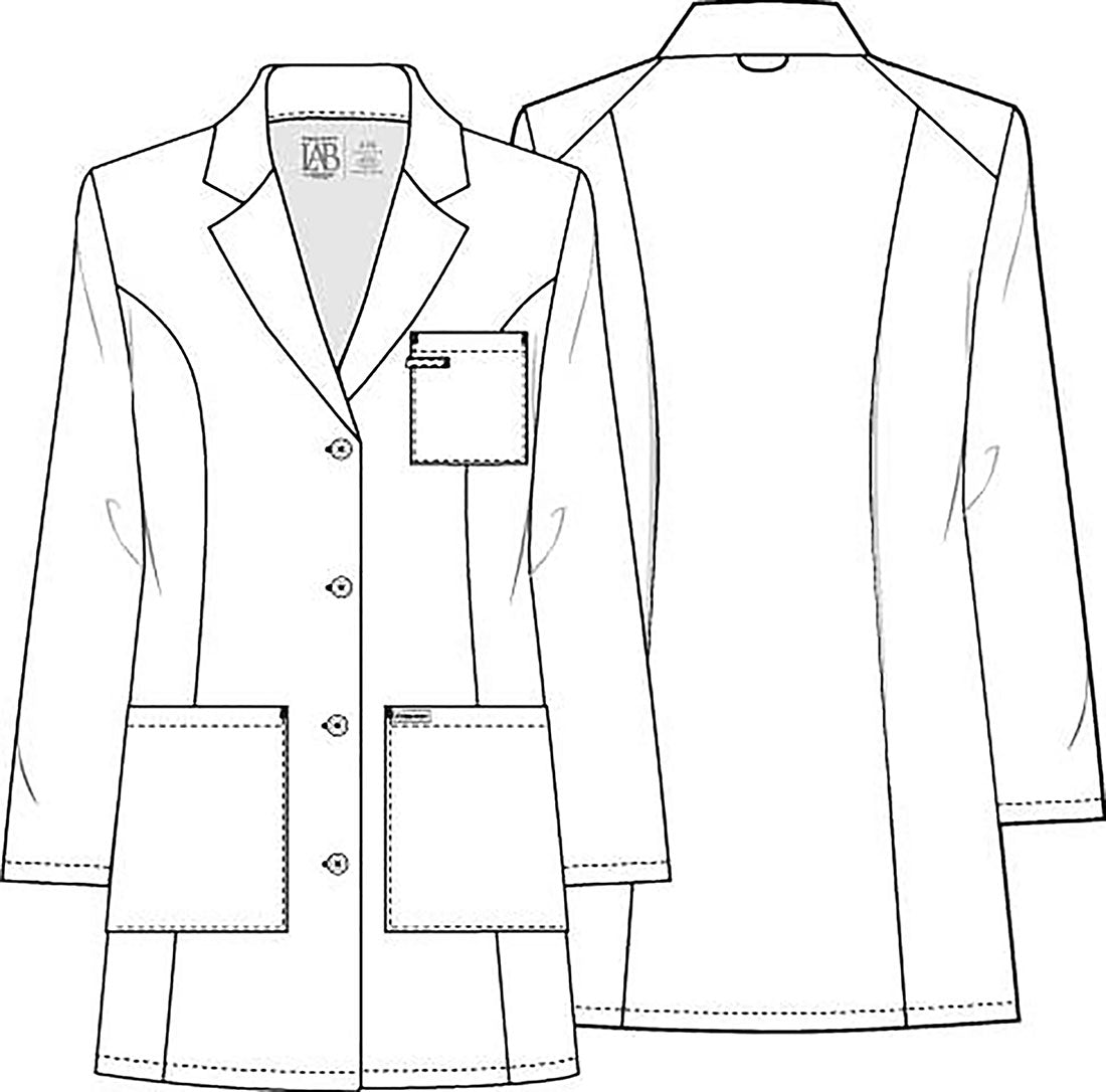 Cherokee Project Lab Women's 35" Lab Coat CK452T WHT
