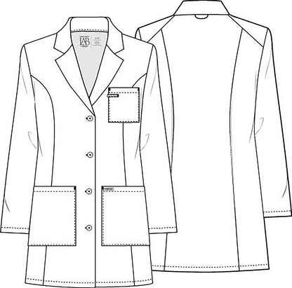 Cherokee Project Lab Women's 35" Lab Coat CK452T WHT