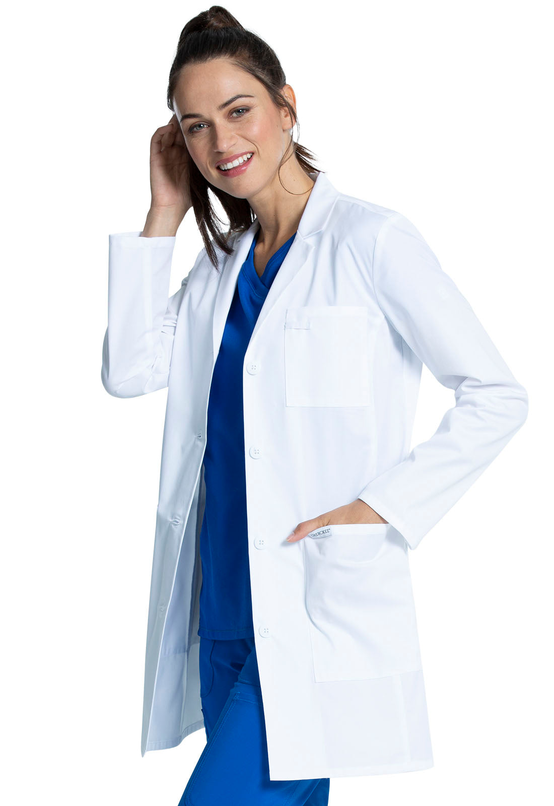 Cherokee Project Lab Women's 35" Lab Coat CK452T WHT