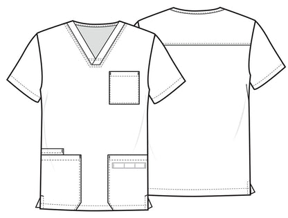 Ice Cold Cherokee Print Unisex V Neck Scrub Top CK691 ICCD