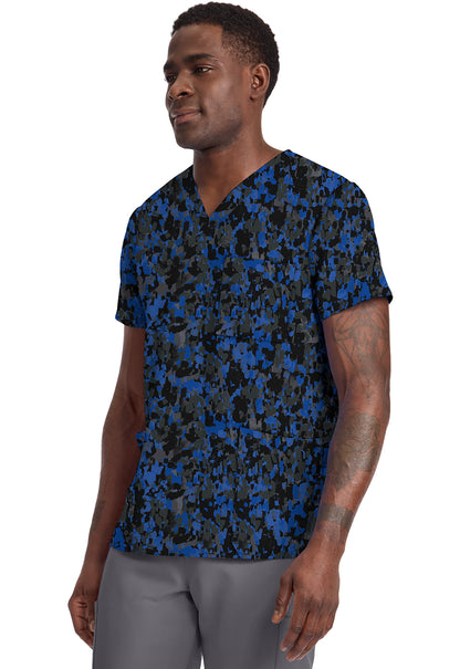 Dabbling In Paint Cherokee Print Unisex V Neck Scrub Top CK691 DBPT