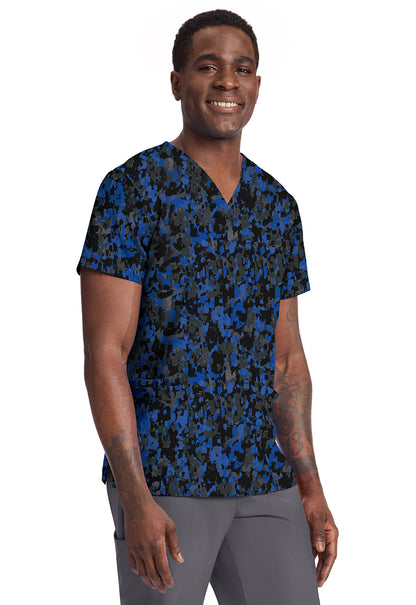 Dabbling In Paint Cherokee Print Unisex V Neck Scrub Top CK691 DBPT