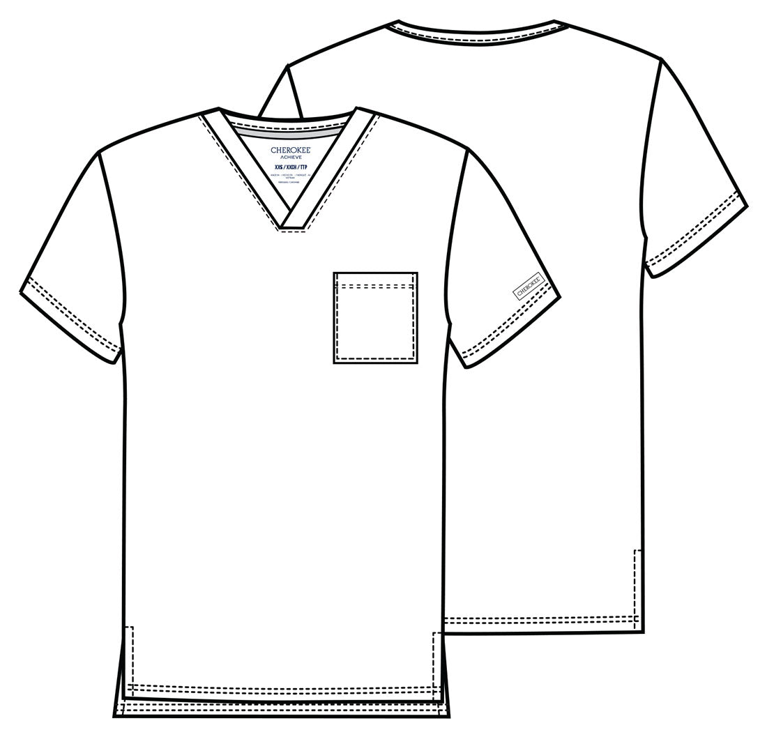 Cherokee Achieve Scrubs Men's Tuck In V Neck Top CK834