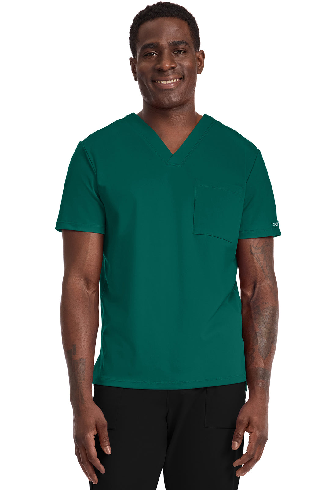 Cherokee Achieve Scrubs Men's Tuck In V Neck Top CK834