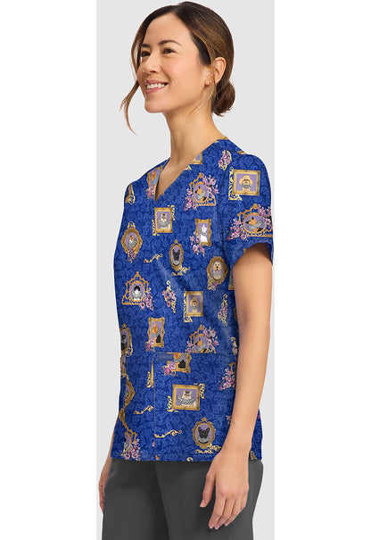 Pet Romantics Cherokee Print V-Neck Scrub Top CK856 PTRC