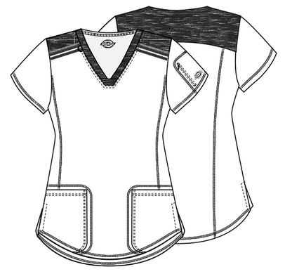 Dickes Dynamix Scrubs V Neck Scrub Top DK740