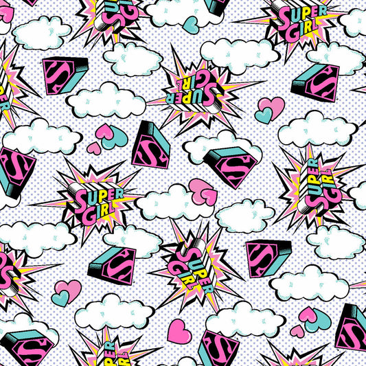 Supergirl Tooniforms Licensed DC Comics V Neck Scrub Top TF797 DMBB