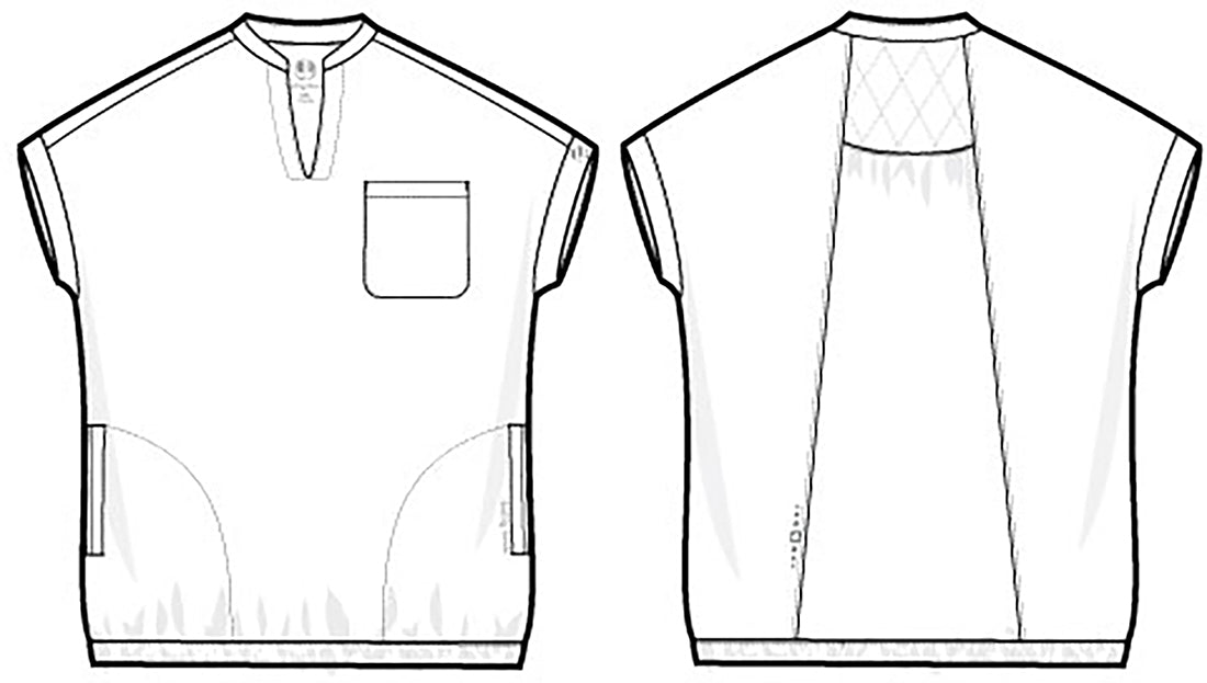Healing Hands 360 Scrubs Mandarin Collar Crop Top HH00014