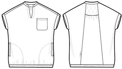 Healing Hands 360 Scrubs Mandarin Collar Crop Top HH00014