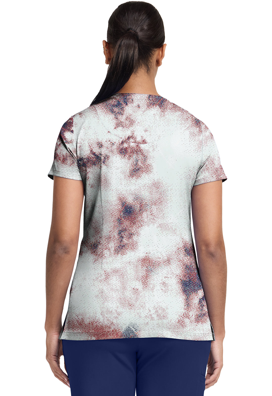 Soft Fractures Healing Hands Ivy Print Scrub V Neck Top HH907 SFFA