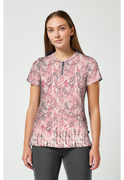 Healing Hands Ivy Paisley Python Print Scrub Top HH911 PIPT