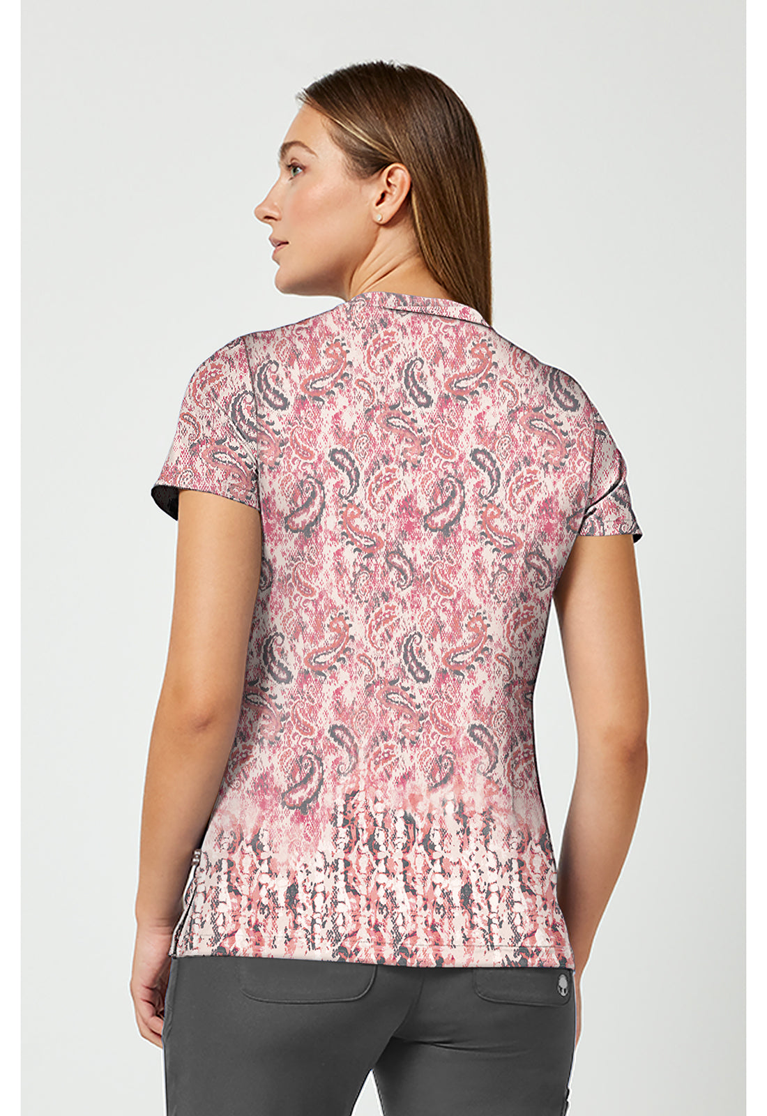 Healing Hands Ivy Paisley Python Print Scrub Top HH911 PIPT