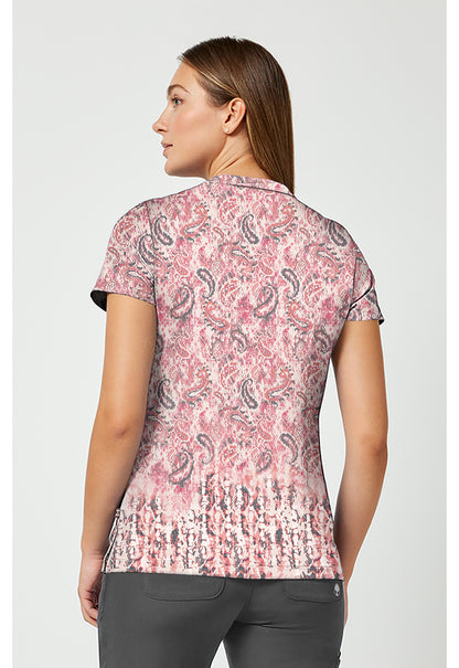 Healing Hands Ivy Paisley Python Print Scrub Top HH911 PIPT