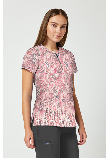 Healing Hands Ivy Paisley Python Print Scrub Top HH911 PIPT