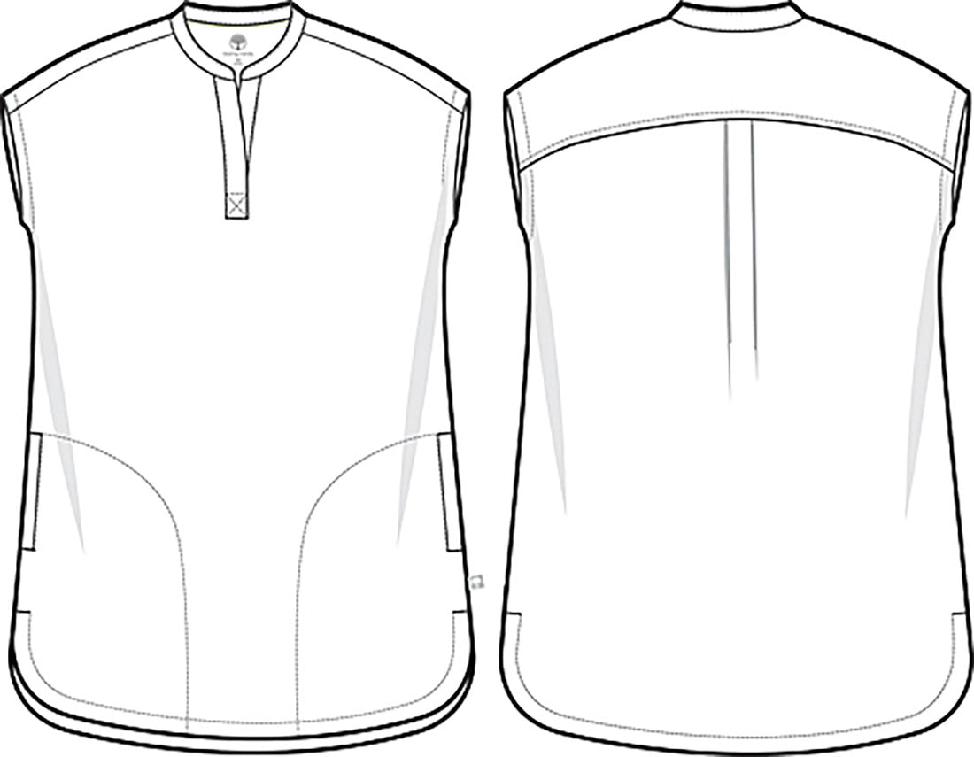 Blurred Cheetah Healing Hands Journey Print Scrub V Neck Top HH912 BRCH