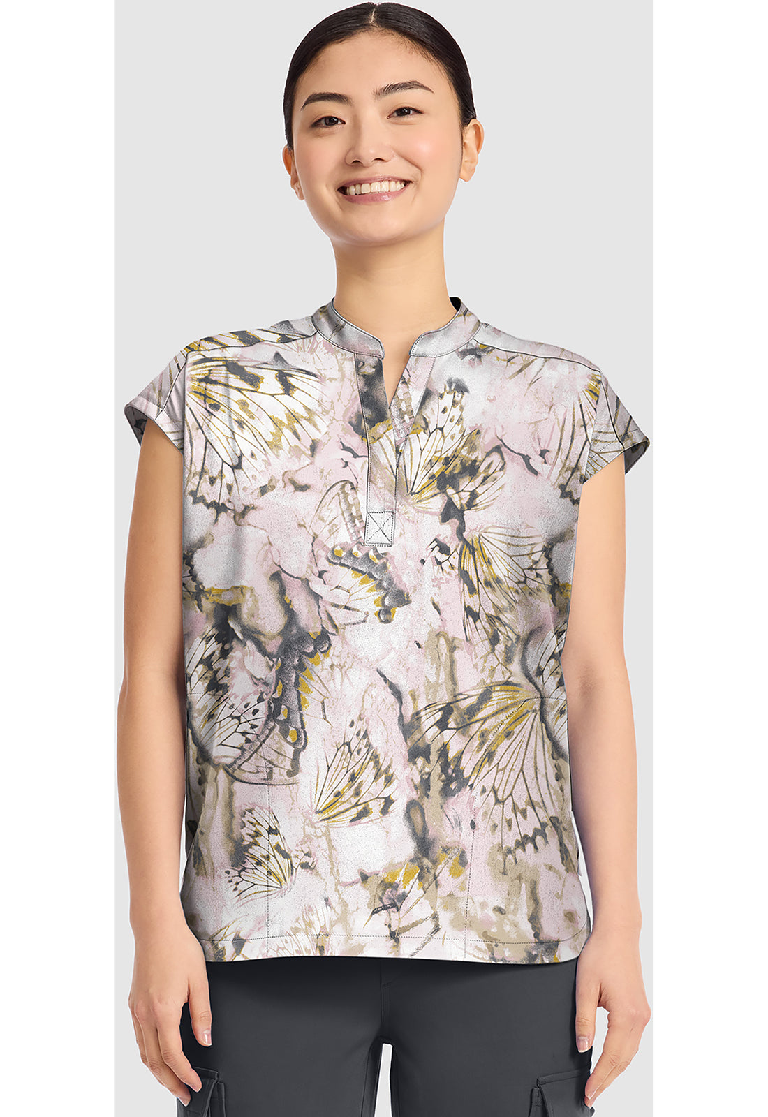 Healing Hands Butterfly Effect Print Scrub Top HH912 BFEF