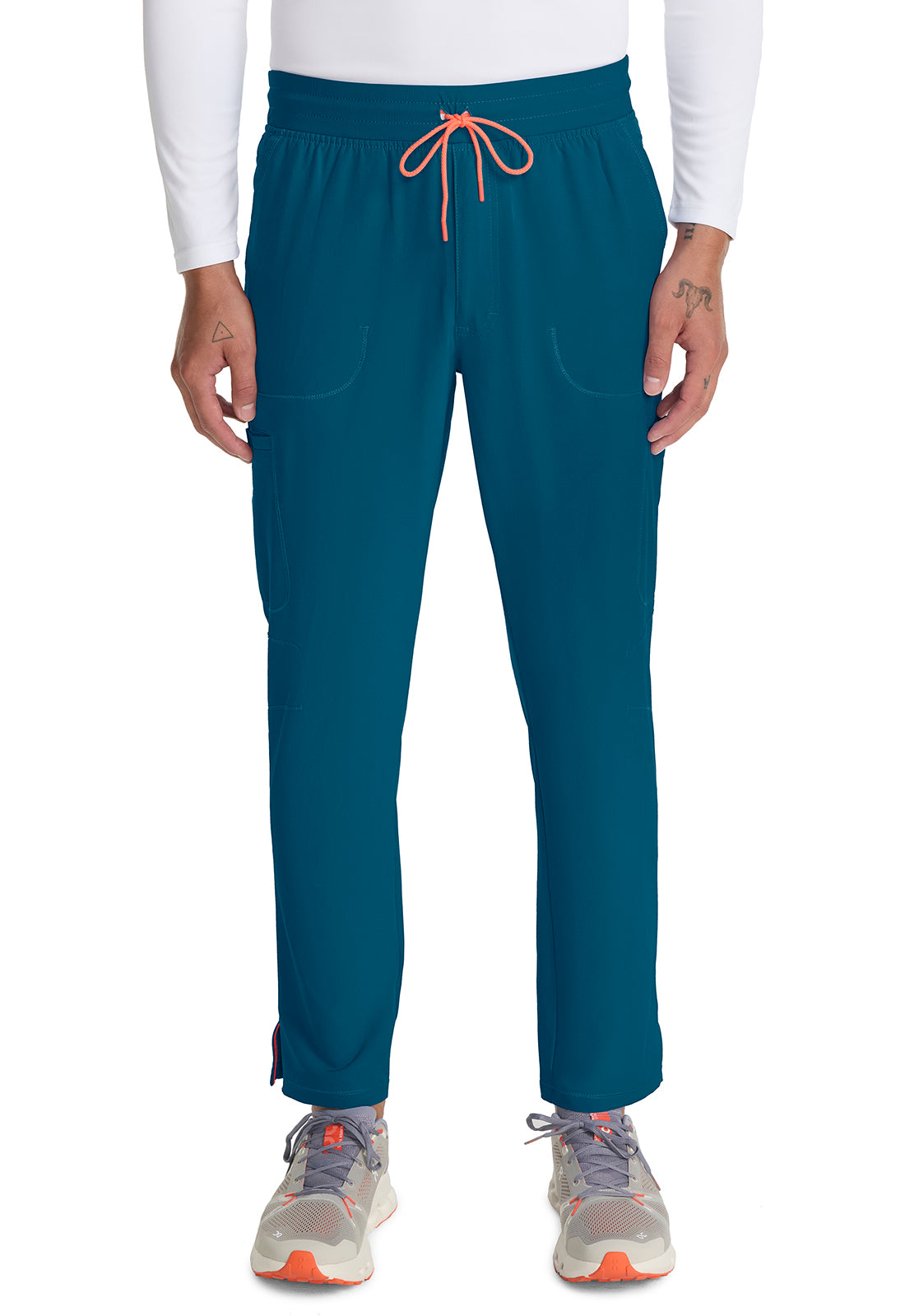 Pantalón médico Cherokee Infinity GNR8 con cordón ajustable para hombre IN200A (negro, celeste, azul marino, peltre, azul real y vino)