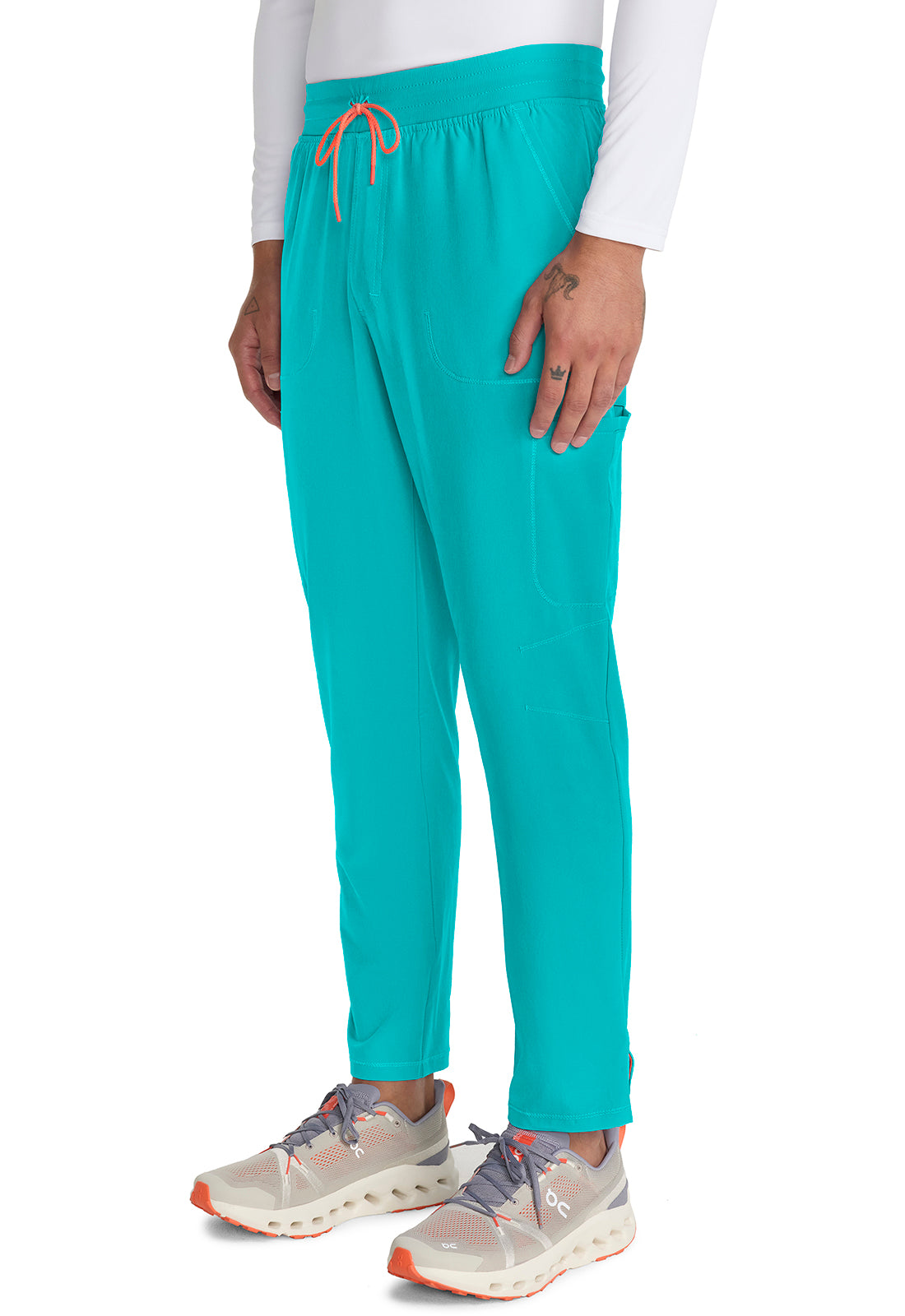 Pantalón médico Cherokee Infinity GNR8 con cordón ajustable para hombre IN200A (negro, celeste, azul marino, peltre, azul real y vino)
