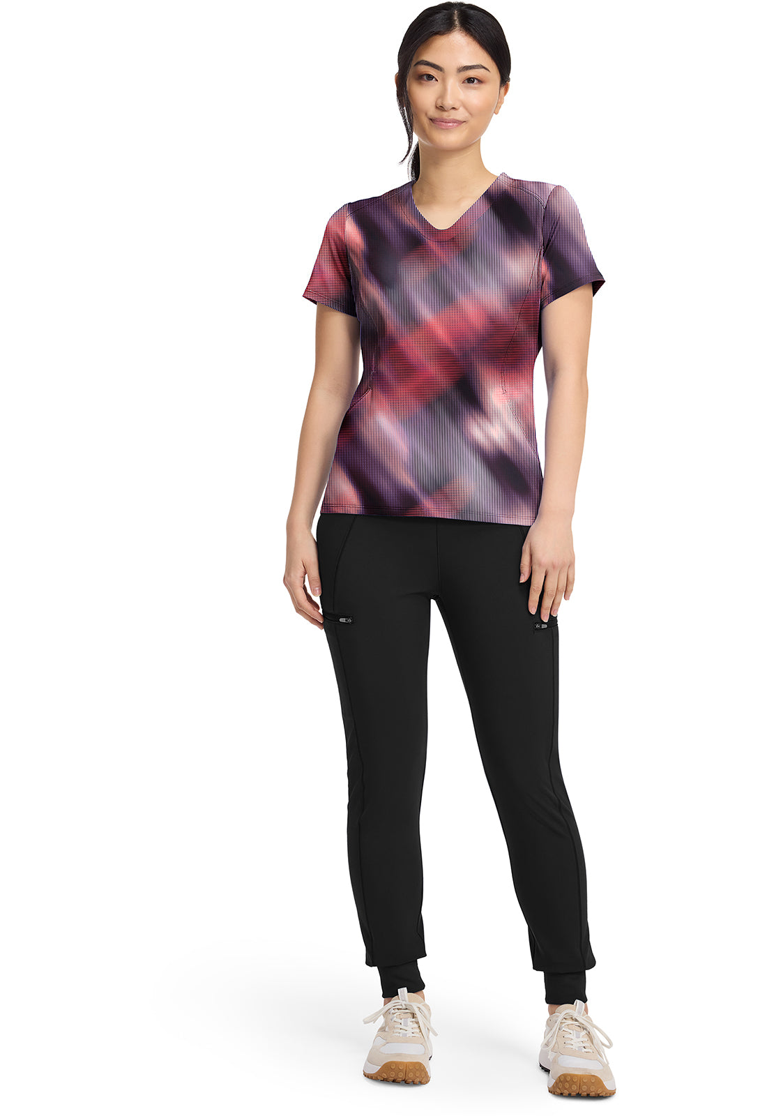 Digital Dream Cherokee Infinity GNR8 Print Scrubs V Neck Top IN625 DGDR