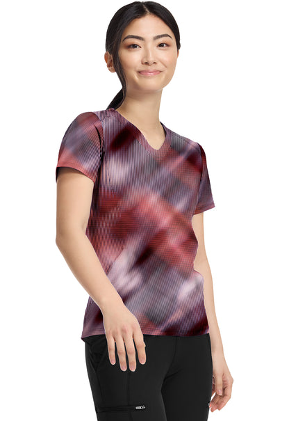 Digital Dream Cherokee Infinity GNR8 Print Scrubs V Neck Top IN625 DGDR