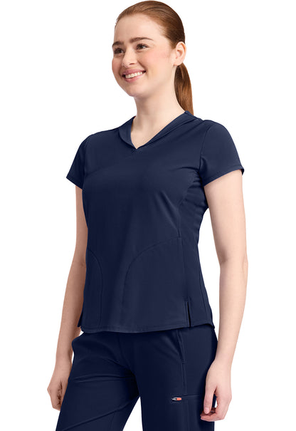 Cherokee Infinity GNR8 Scrubs Mock Wrap Collar V Neck Top IN635A