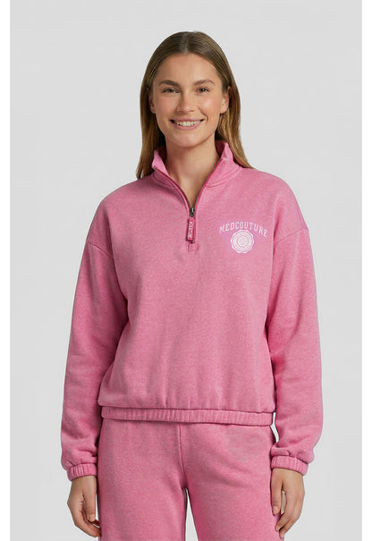 Med Couture LifeStyle Scrubs Half Zip Pullover MC00026