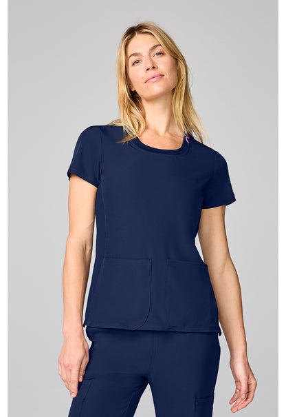 Med Couture Amp Scrubs Round Neck Top MC00027