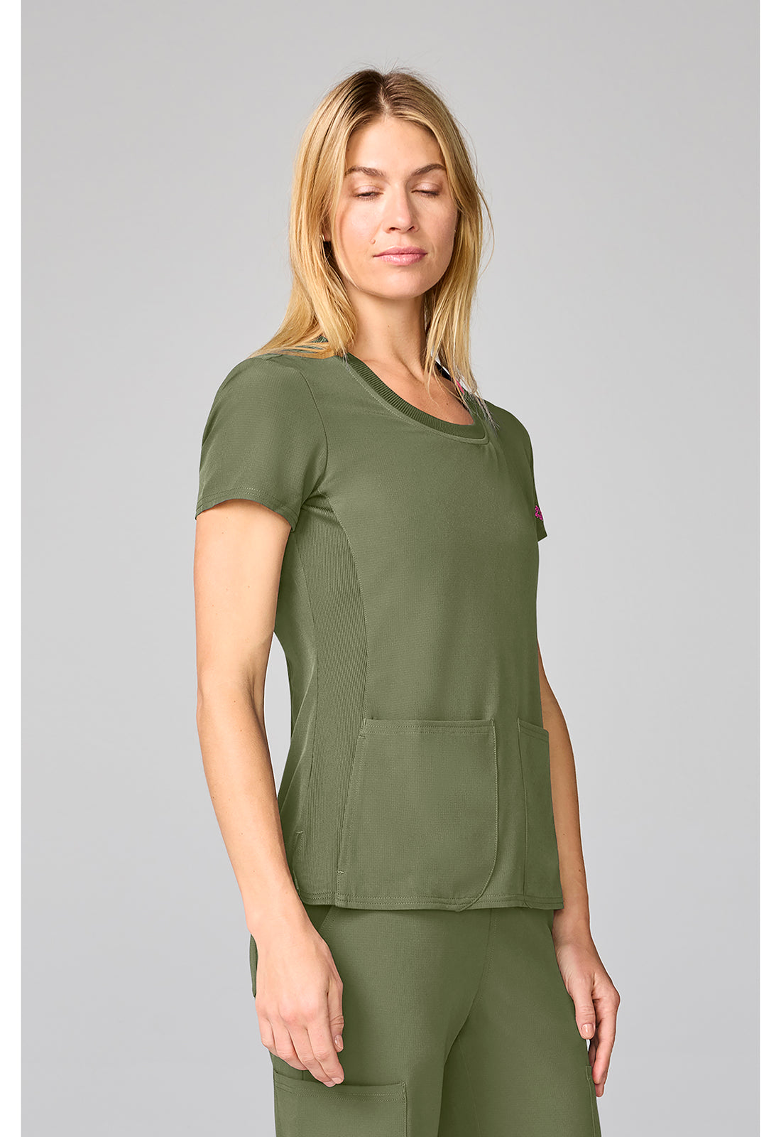 Med Couture Amp Scrubs Round Neck Top MC00027
