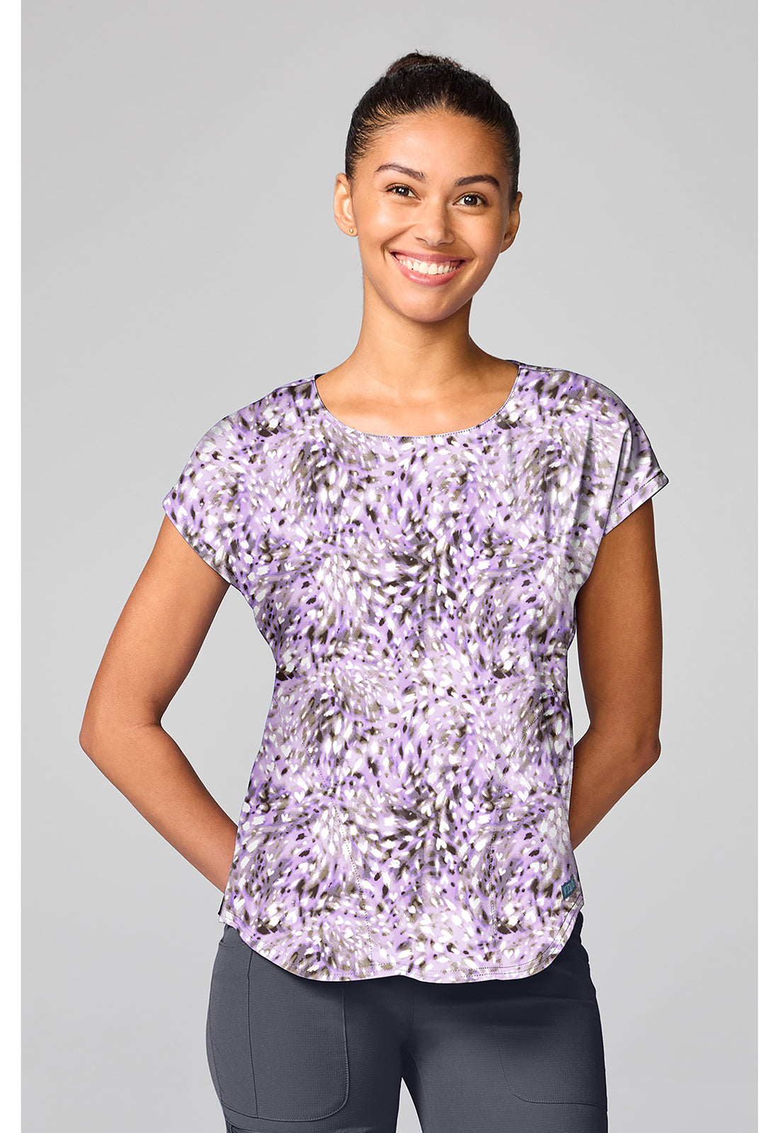 Med Couture You're Doe Cute Print Scrub Top MC00041 YDCT