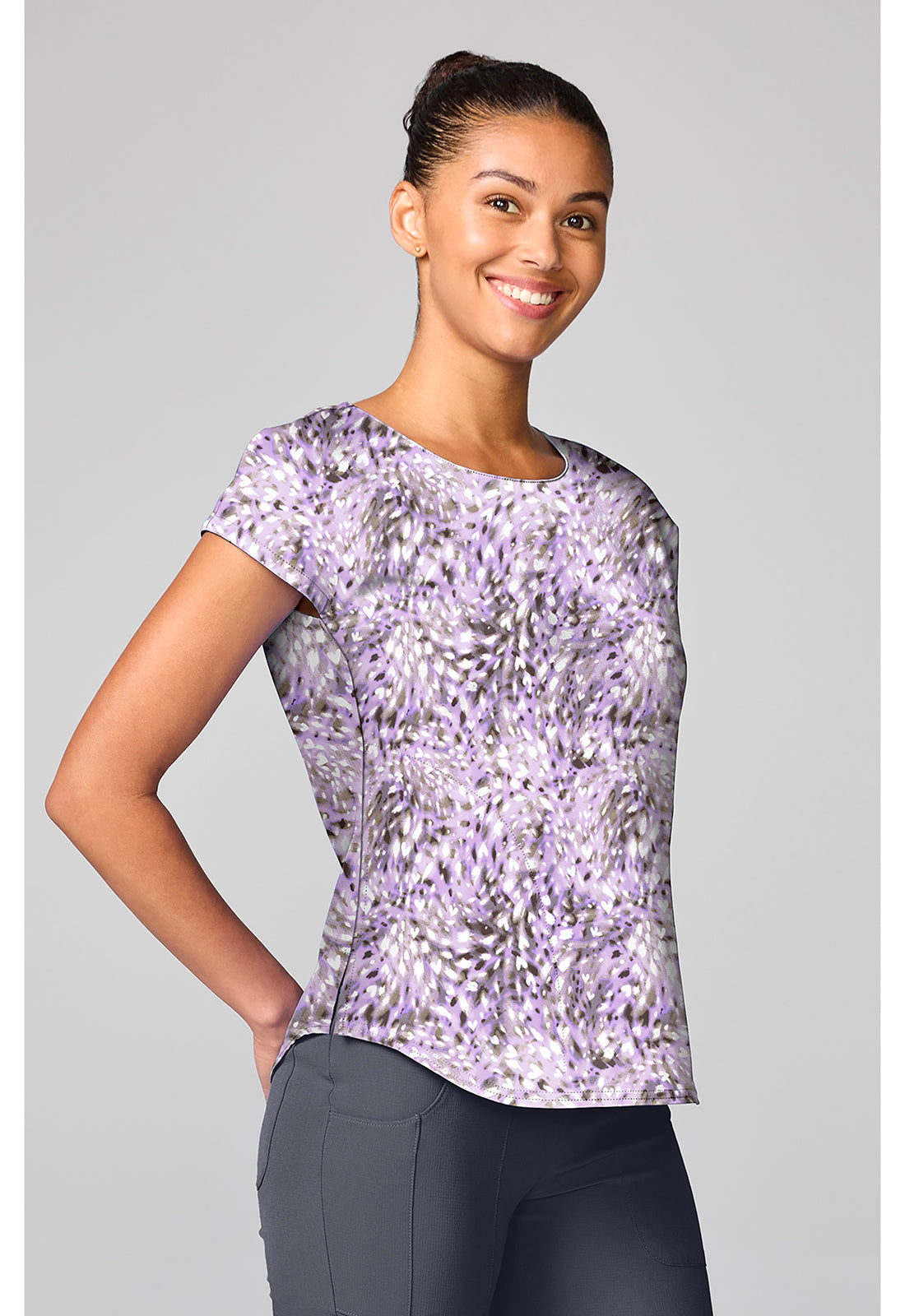 Med Couture You're Doe Cute Print Scrub Top MC00041 YDCT