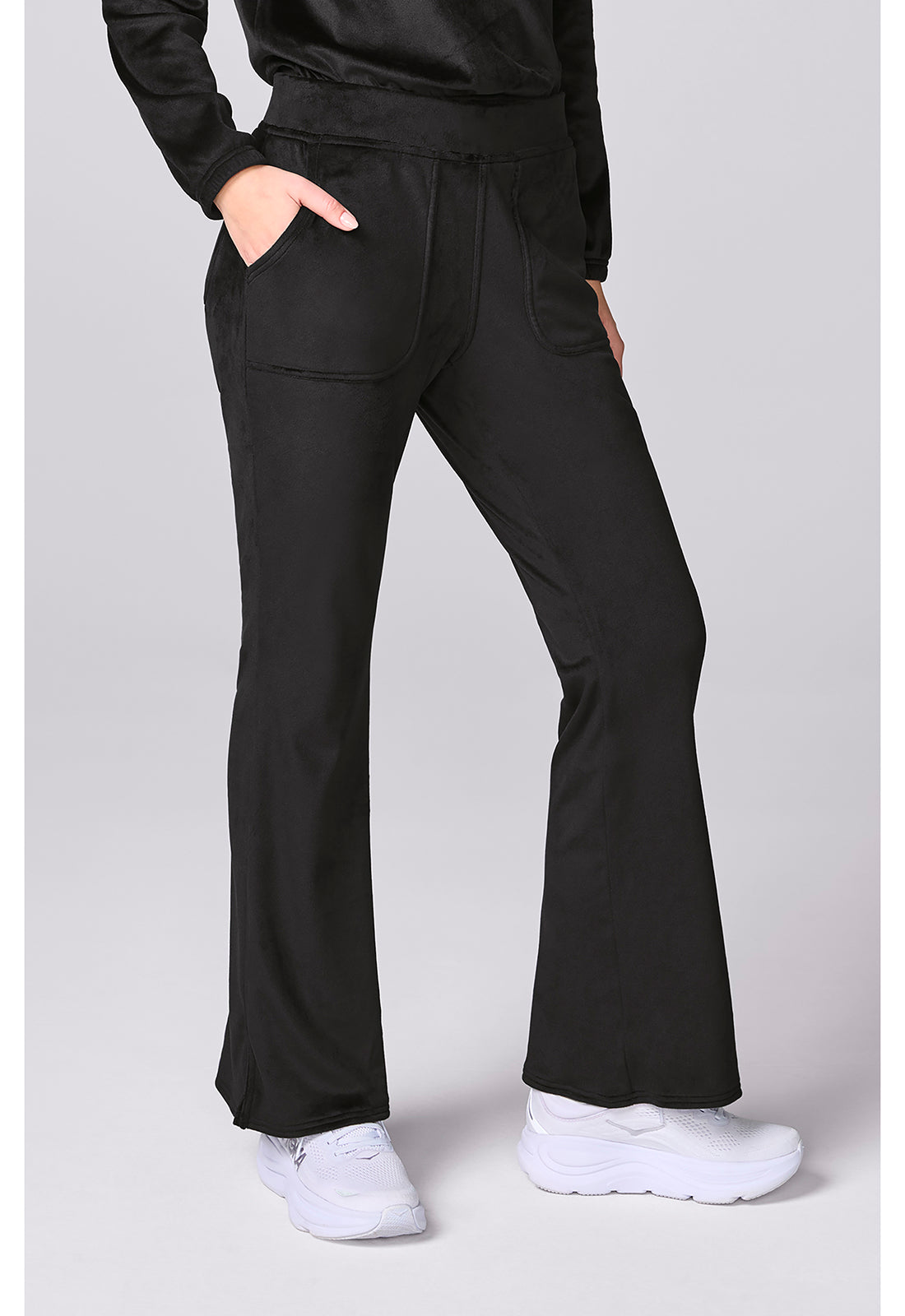 Med Couture LifeStyle Scrubs Velour Flare Leg Pant MC00047