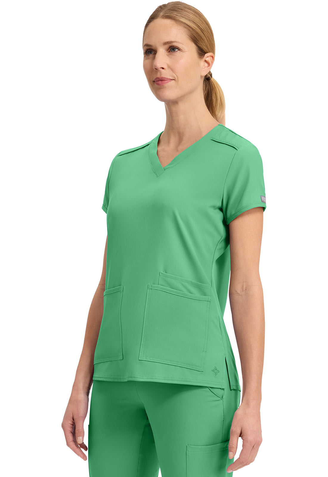 Med Couture Insight Scrubs V Neck Top MC2411