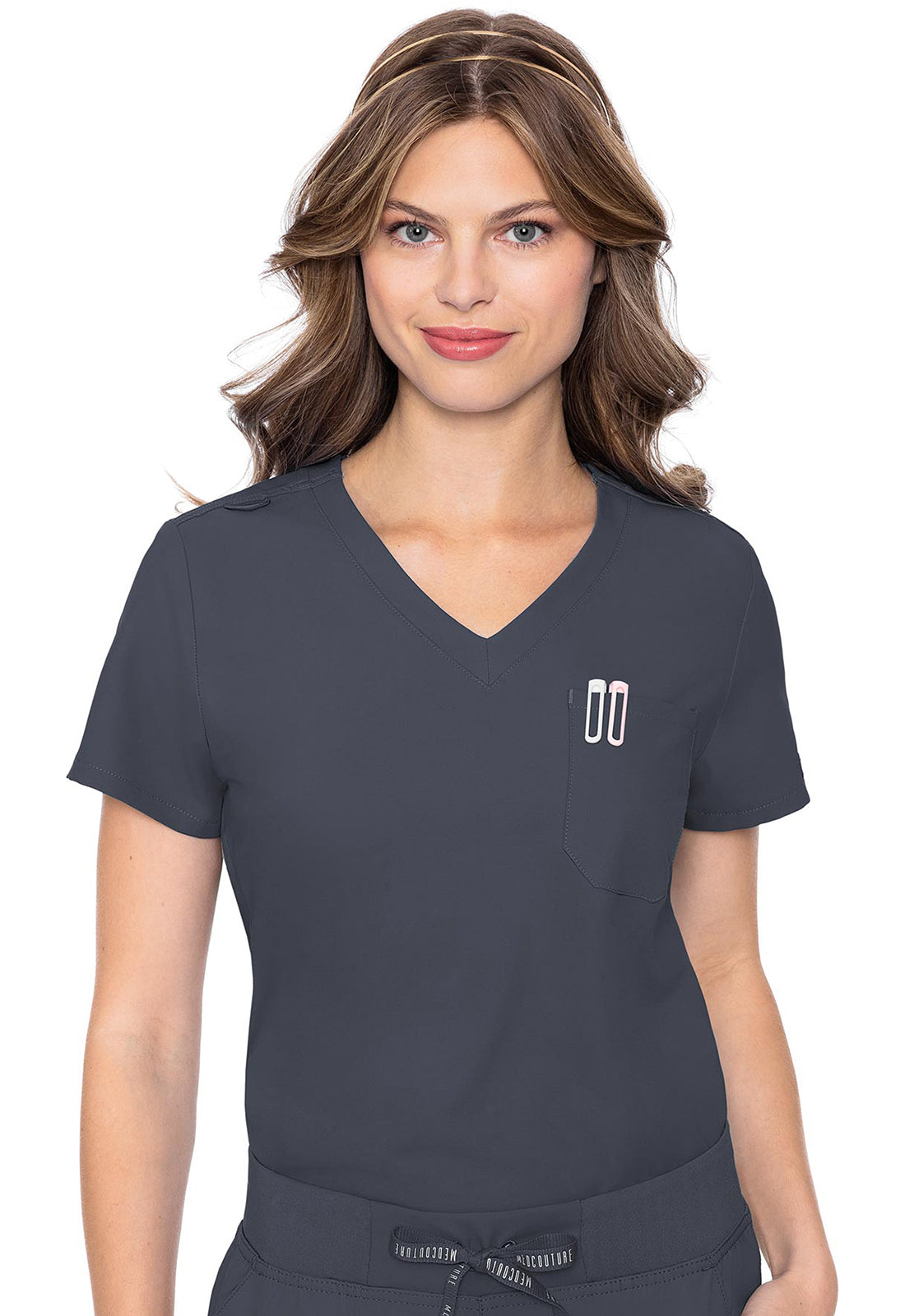 Med Couture Insight Scrubs Tuck-in Top MC2432