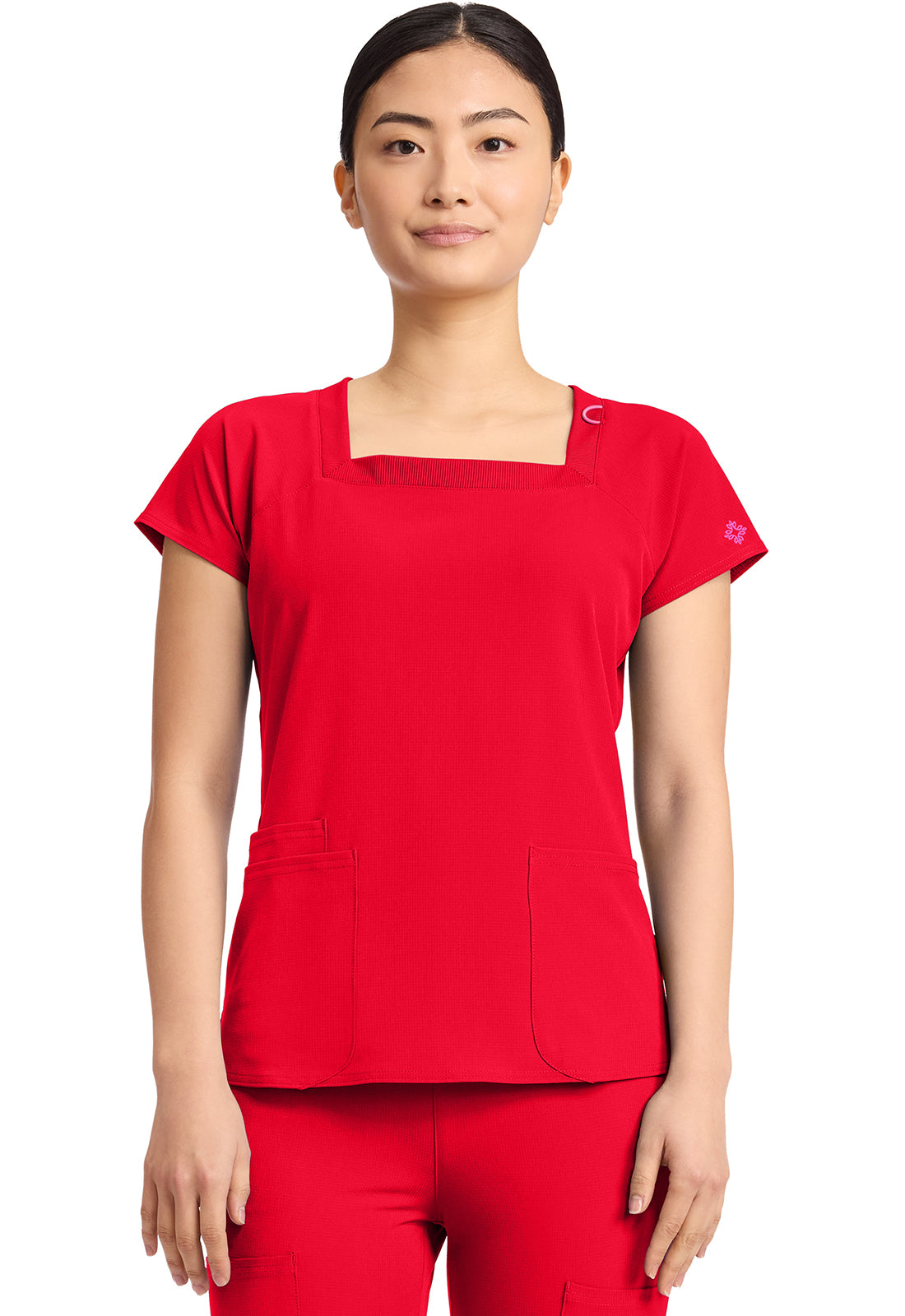 Med Couture Amp Scrubs Square Neck Top MC704