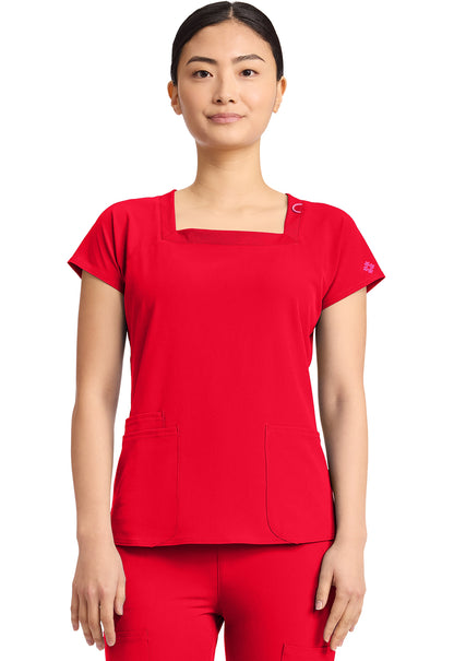 Med Couture Amp Scrubs Square Neck Top MC704