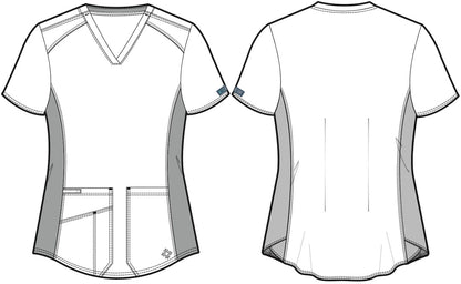 Blusa médica con cuello en V Med Couture Touch MC7459 Edición limitada