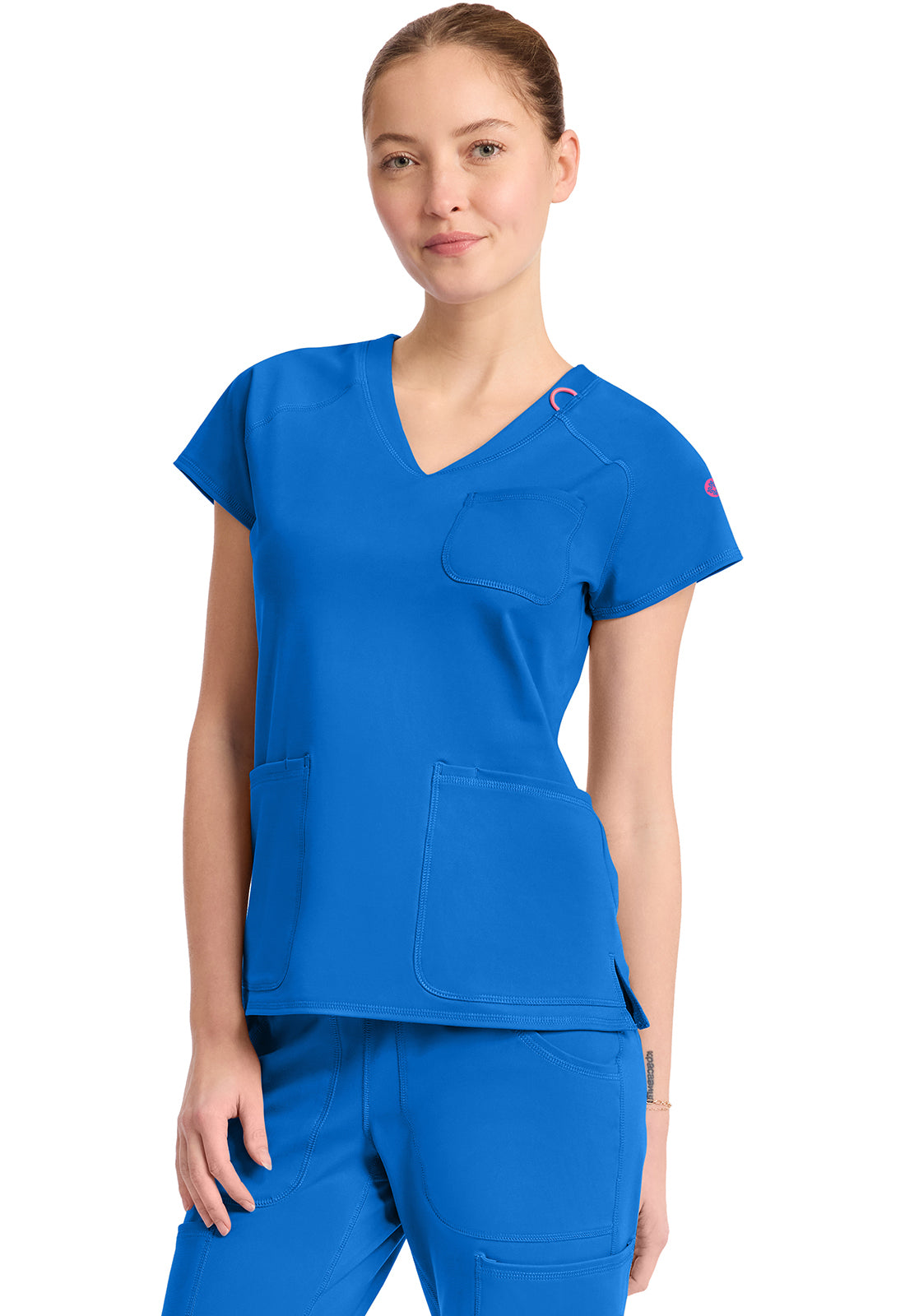 Med Couture Amp Knit Scrubs Raglan V Neck Top MC752