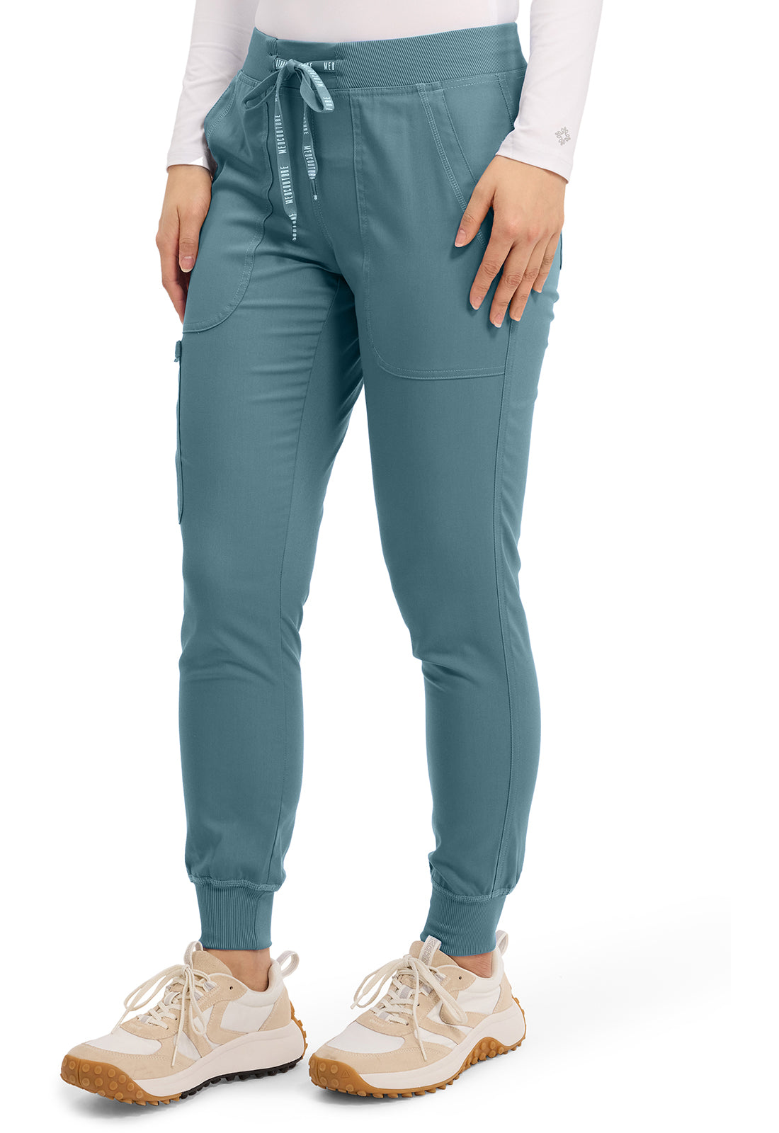 Med Couture Touch Jogger Yoga Scrub Pant MC7710 Blue Jean Baby, Lilac, MaliBlu, Periwinkle, Red, Slate