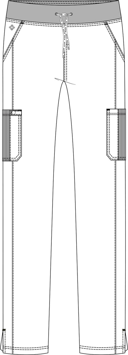 Med Couture Touch Jersey Waist Yoga Scrub Pant MC7725 in Cei