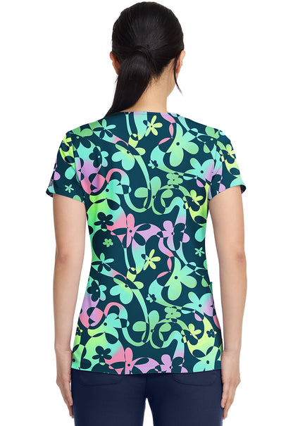 Dizzy Daisy Med Couture Print V Neck Scrub Top MC8564 DZDY
