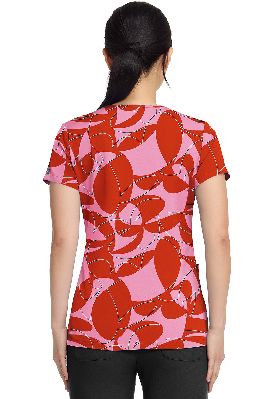 Hopscotch Med Couture Print V Neck Scrub Top MC8564 HPSH