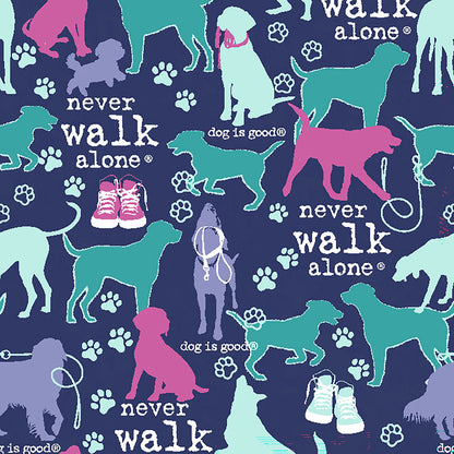 Walk With Dog Cherokee Print V-Neck Scrub Top CK856 OGNV