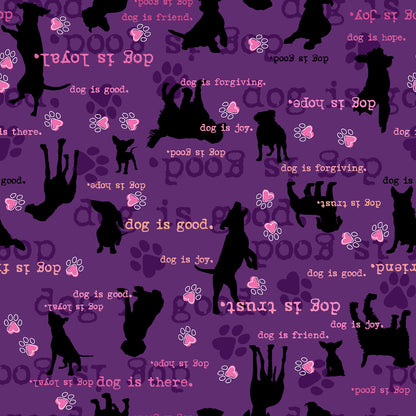 Dogism Cherokee Dog Is Good  Print V Neck Scrub Top CK857 OGSM