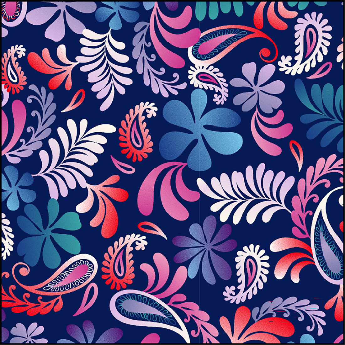 Paisley Pop Med Couture Print V Neck Scrub Top MC8564 PSLP