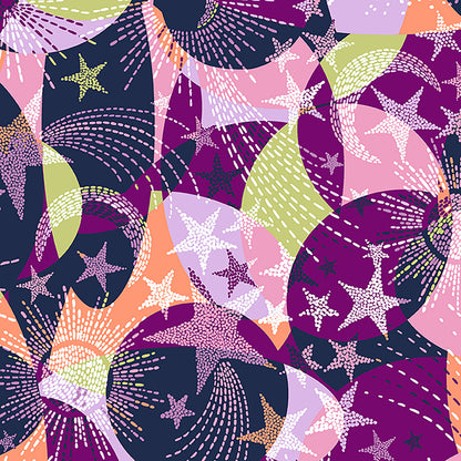 Star Bright Med Couture Print V Neck Scrub Top MC632 SARB